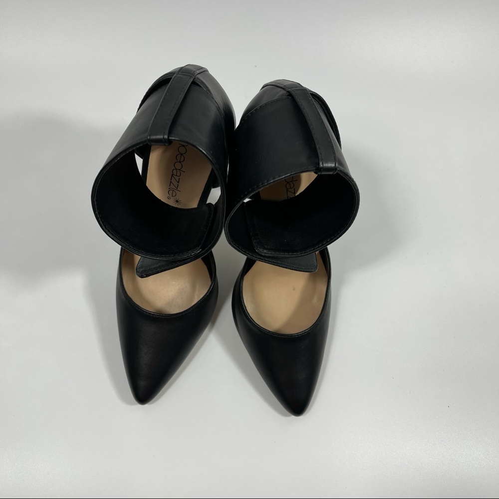 Black pumps w/gold clutch ankle strap shoedazzle - Picture 7 of 9